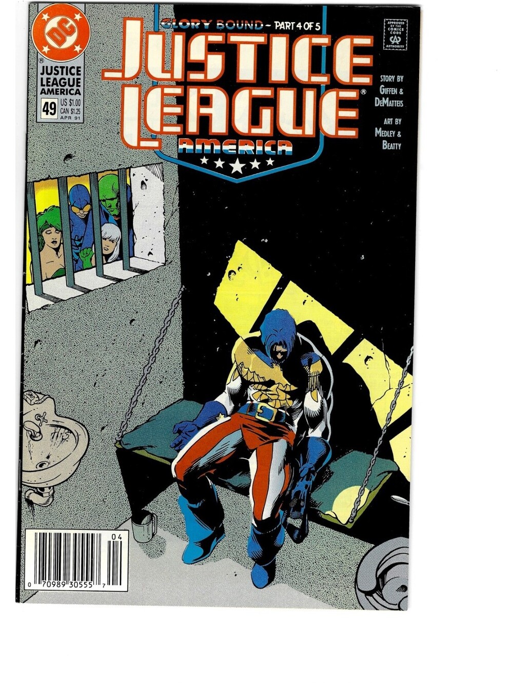 Justice League America #49 1991 DC Comics Comic Book - VF